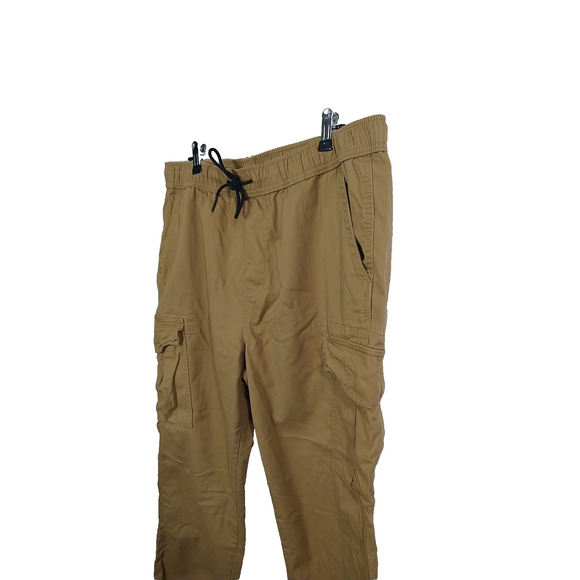 Aeropostale Men's XL Brown Cargo Jogger Pants Pullon Elastic Waist Casual - Picture 3 of 9
